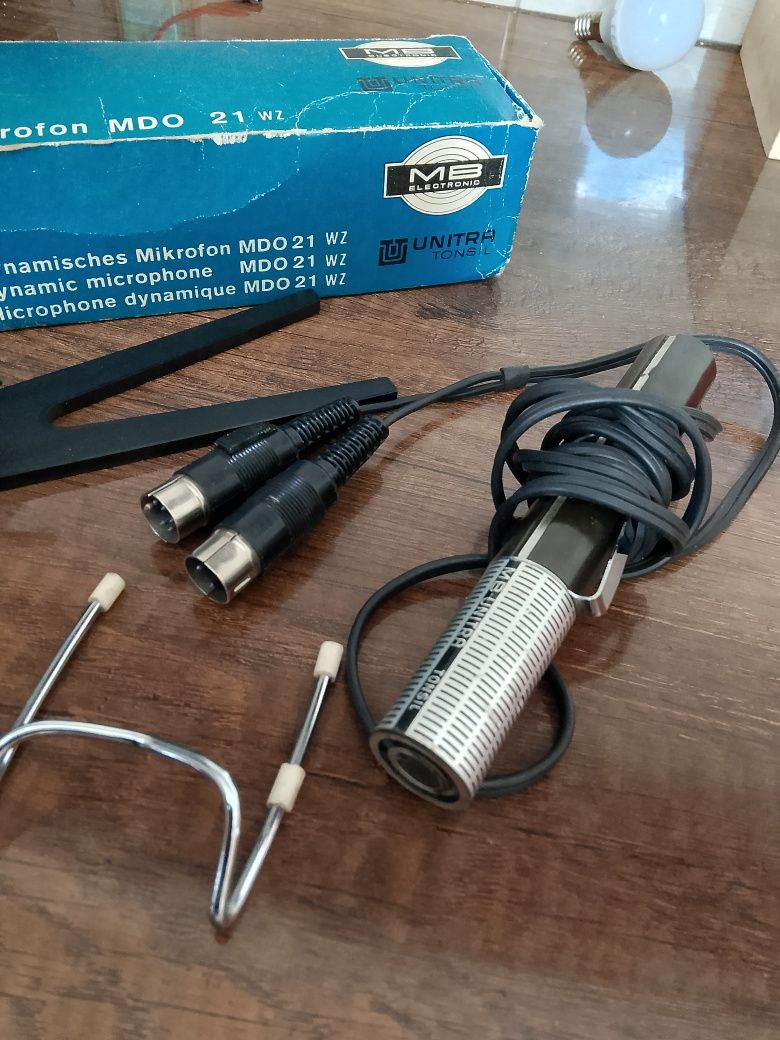 Mikrofon Dynamiczny UNITRA Tonsil MDO 21 Wz ... Komplet Box