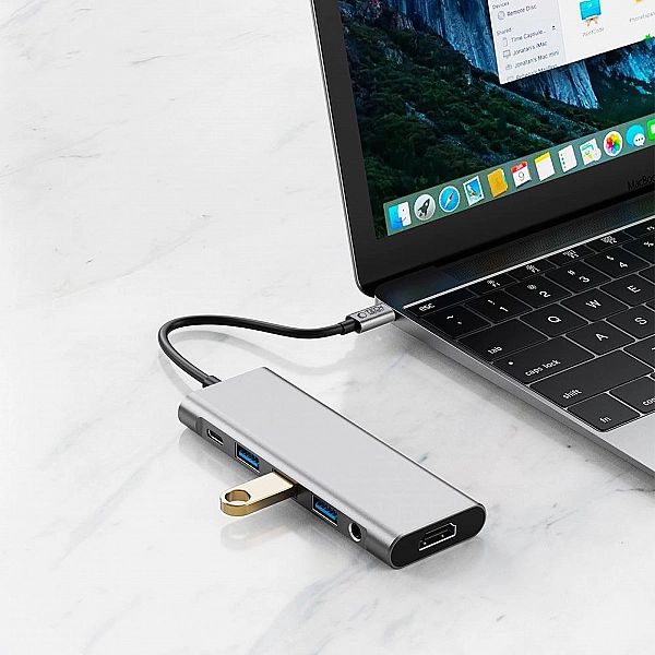 Tech-Protect Hb04 Hub Adapter 9In1 Type-C + Usb2.0 + Usb3.0 + Hdmi 4K
