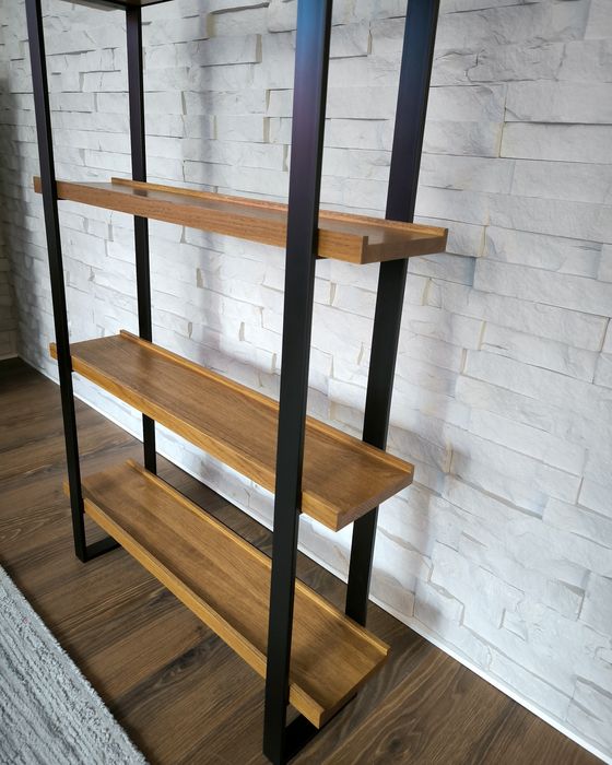 Wyprzedaż ostatnie 2 sztuki, Regał/półki dębowe z litego drewna loft i