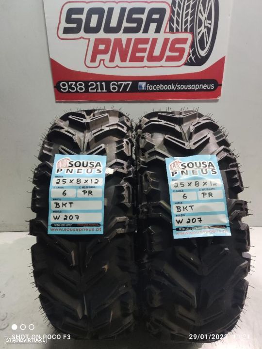 2 pneus novos moto 4  bkt 25-8r12 - oferta dos portes