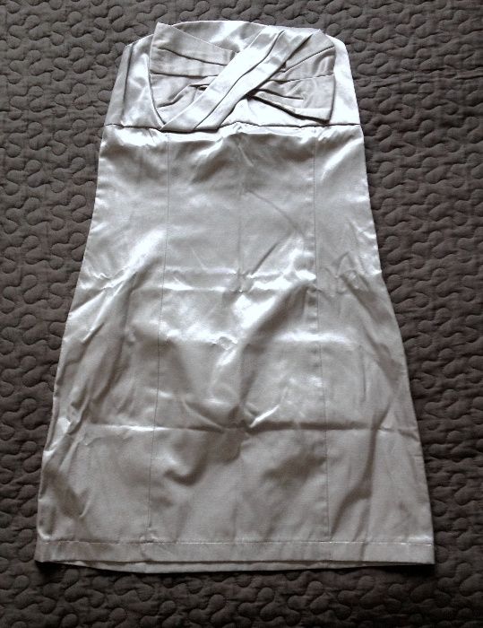 JAPAN STYLE sukienka srebrna mini rozm. XXS 32 NOWA