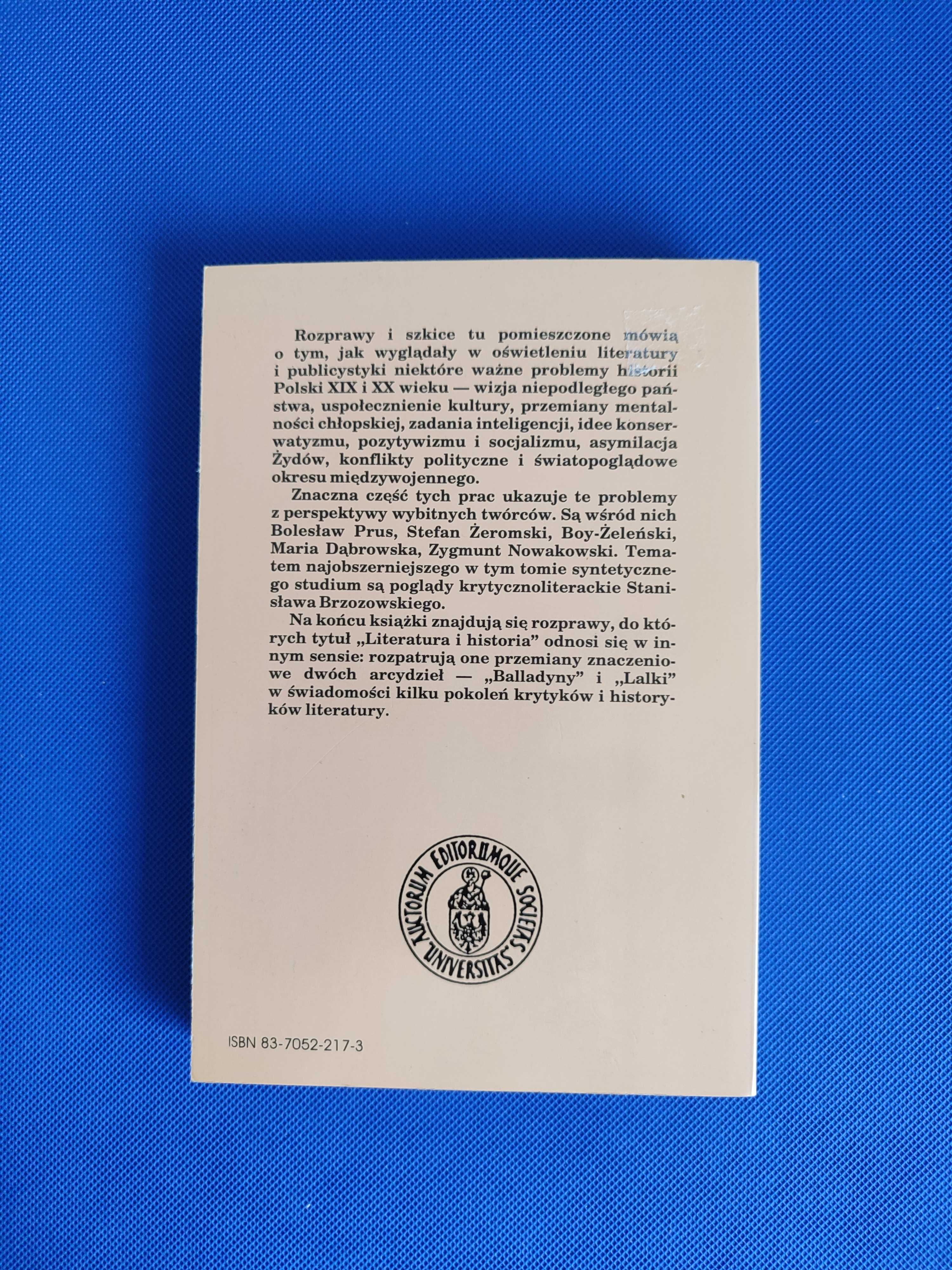 Literatura i historia, Henryk Markiewicz