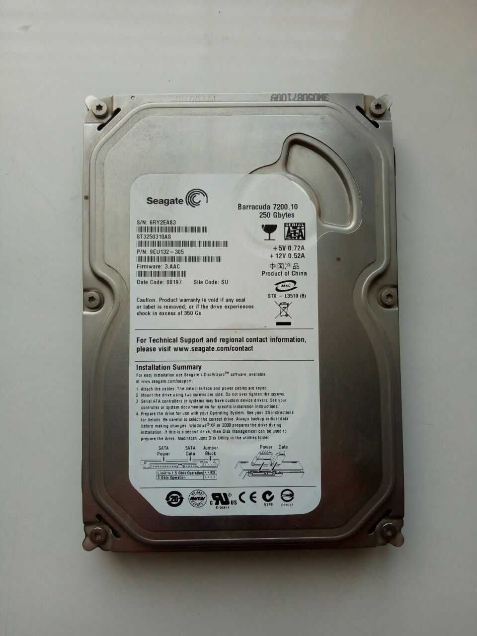 Жесткий диск Western Digital 1TB, Seagate 250gb