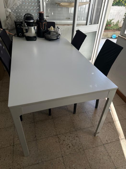 Mesa EKEDALEN – Branca, Extensível (180/240x90 cm) – Urgente!