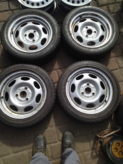 Koła stalowe Smart5,5Jx15 ET22 4,5Jx15 ET23,5. Op. 175/55R15 155/60R15