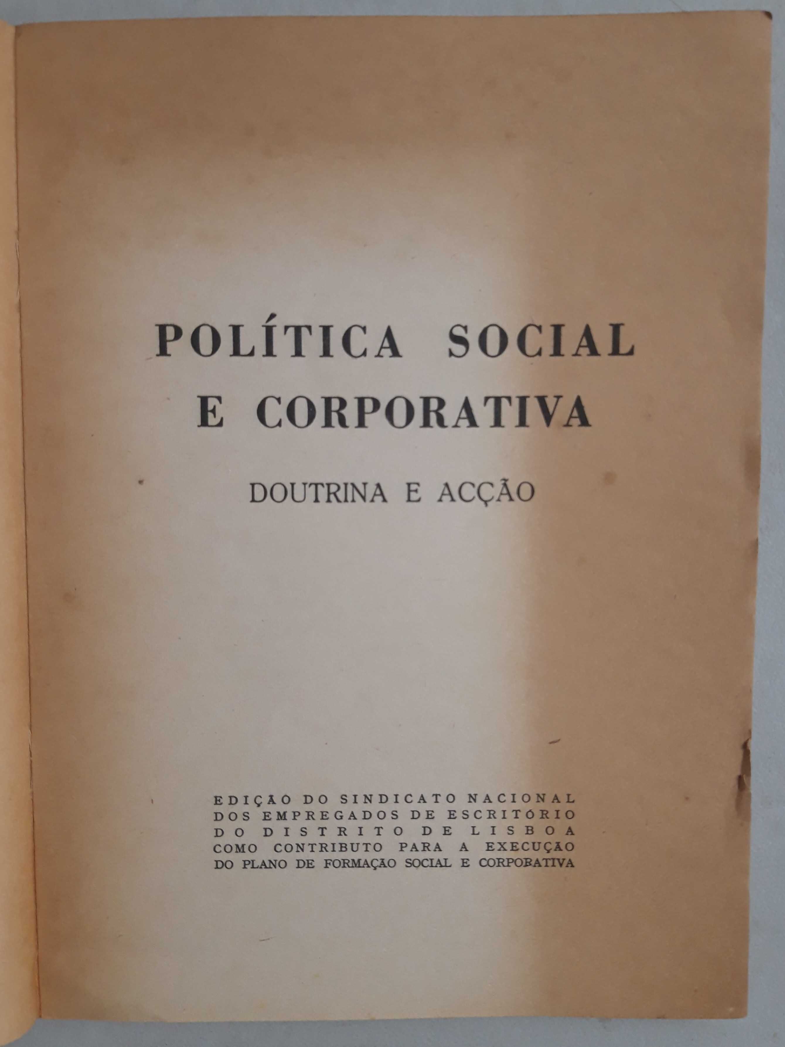 Livro PA-5 - Política Social e Corporativa: Doutrina e Acção