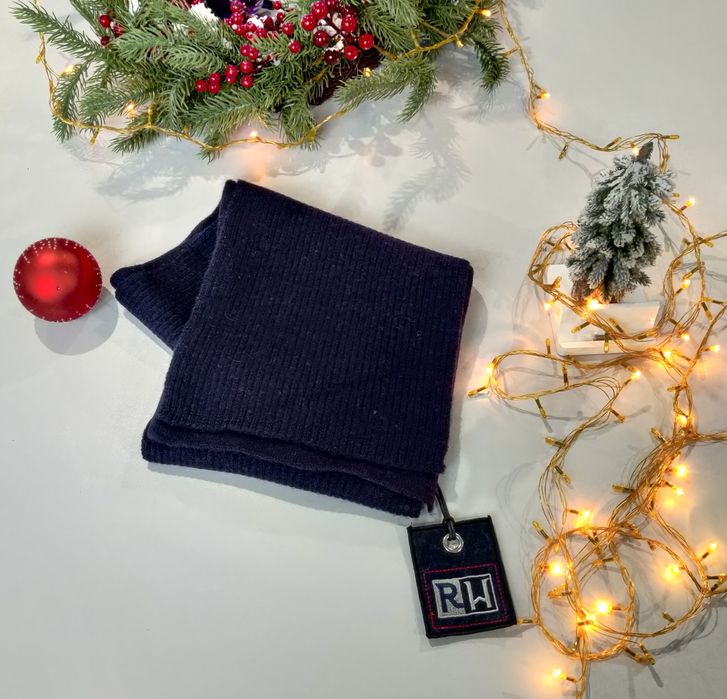 Шарф темно-темно синій