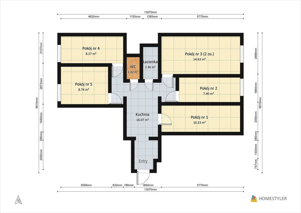 Pokój 1-osobowy | ul. Traugutta 96 | 600 zł + media | WiFi w cenie