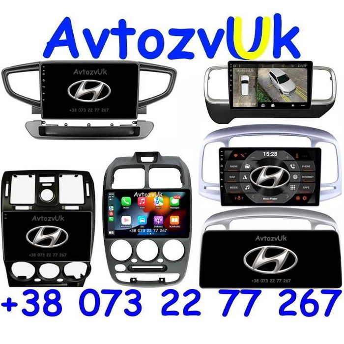 Android 14 ACCENT Hyundai VENUE GETZ SOLARIS IONIQ CarPlay Магнитола