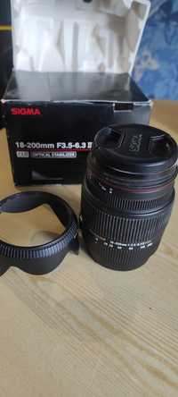 Obiektyw Sigma 18-200 f3.5-6.3 Canon