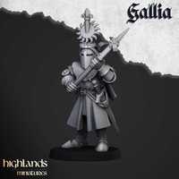 Knight of Gallia on Foot #3 Highlands Miniatures Old World Warhammer