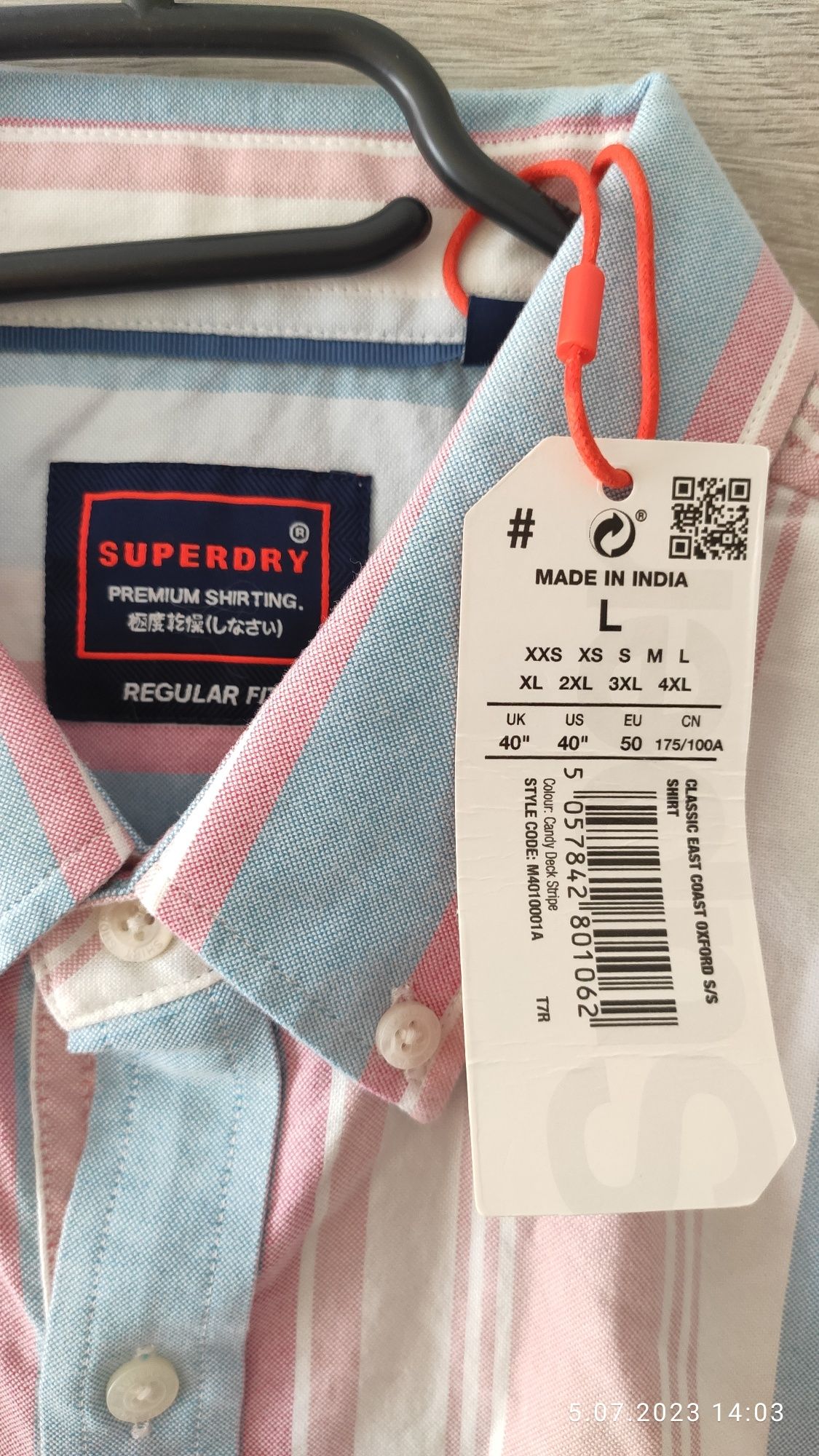 Koszula na krótki rękaw Superdry Regular Fit rozmiar M nowa z metkami.