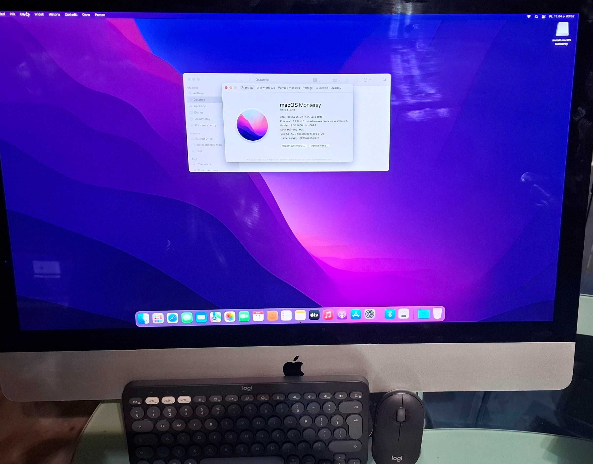iMac Retina 5K, 27-calowy i5 8gb ssd 512 rok 2015