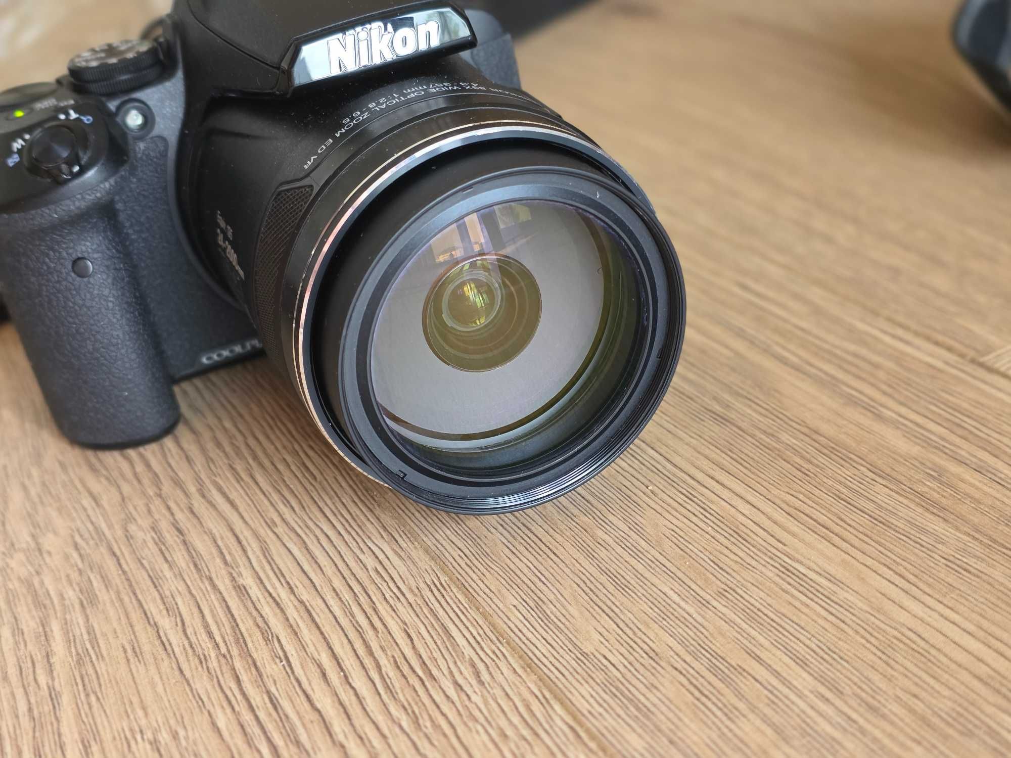 Aparat Nikon Coolpix P900 ultrazoom optyczny 83x bdb karta filtr UV