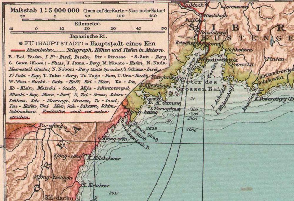 JAPONIA Stara mapa 1911 r. oryginał