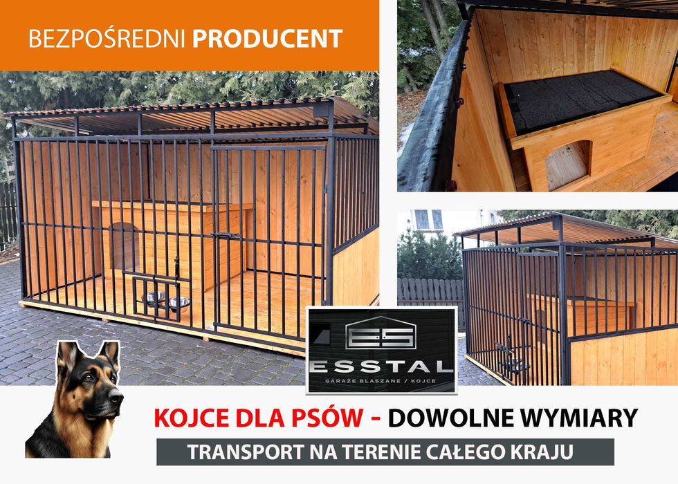Kojec dla Psa 3x2 - ściany drewniane Impregnowane | KOJCE | - ESSTAL*
