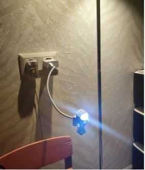 Luz led USB em forma de astronauta, leitura, luz de presença
