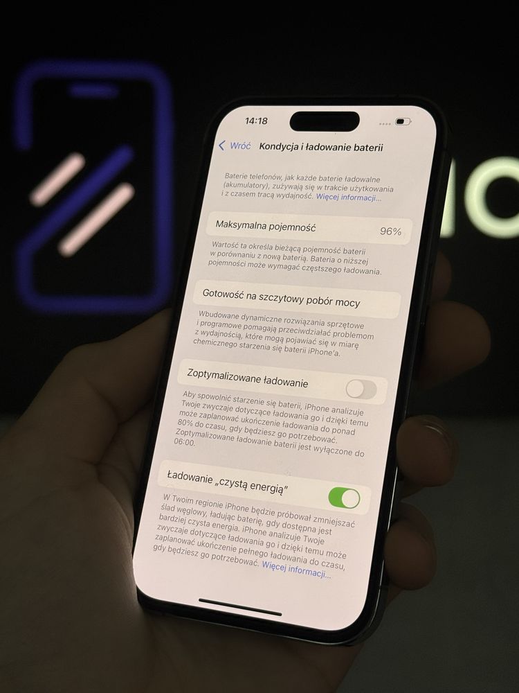 RATY 0% iPhone 14 Pro 128GB BATERIA 96% GWARANCJA 12 miesięcy!!!
