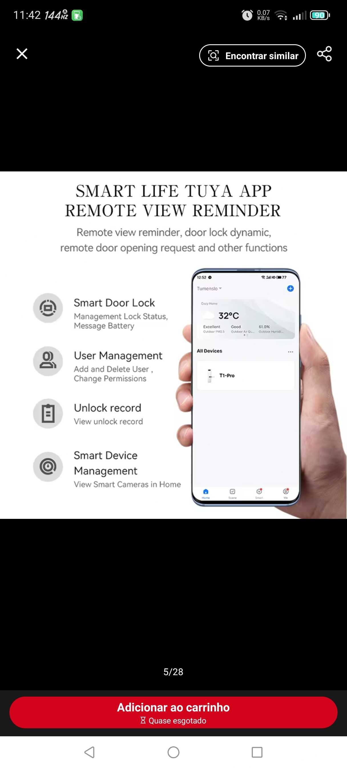 Fechadura Eletrónica Bluetooth.