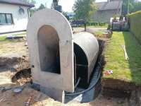 piwnica betonowa ogrodowa ziemianka 350lub300 B30W8  schody tunel