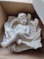 anioł aniołek duży ceramika alabaster dekoracja