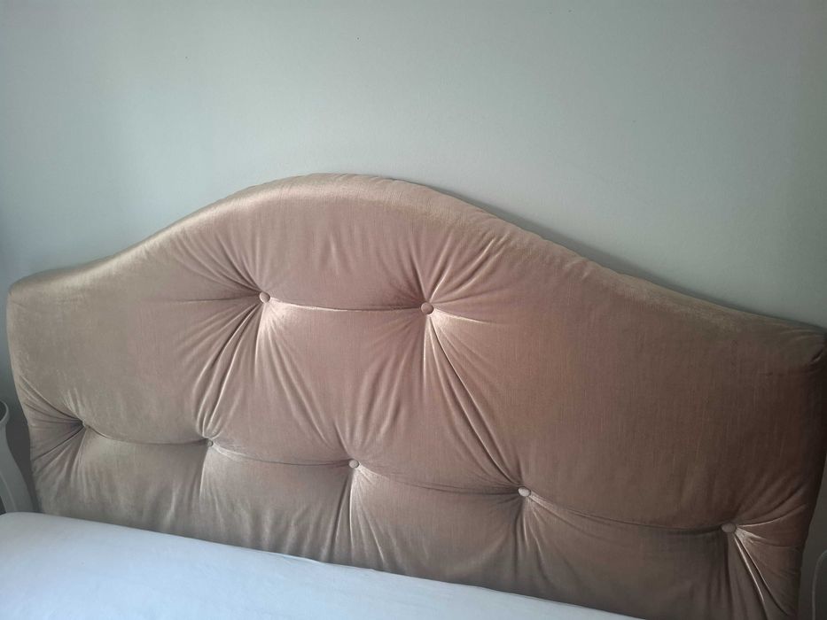 aksamitny zagłówek do łóżka 170 cm