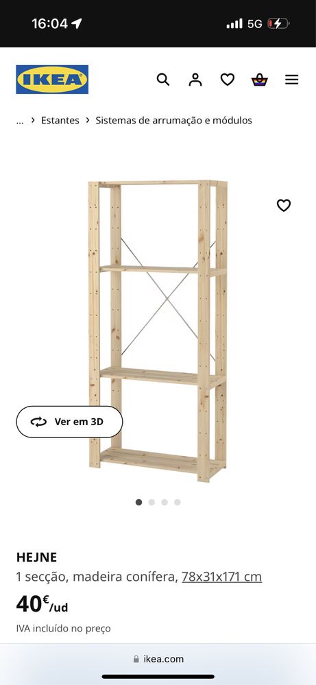 Modulo ikea madeira