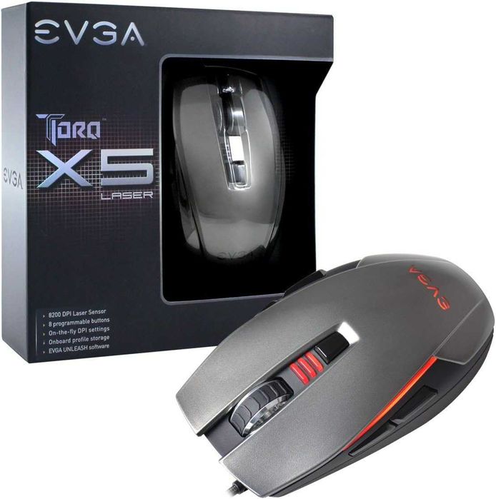 Rato EVGA Gaming Torq X5L Preto 8200 DPI