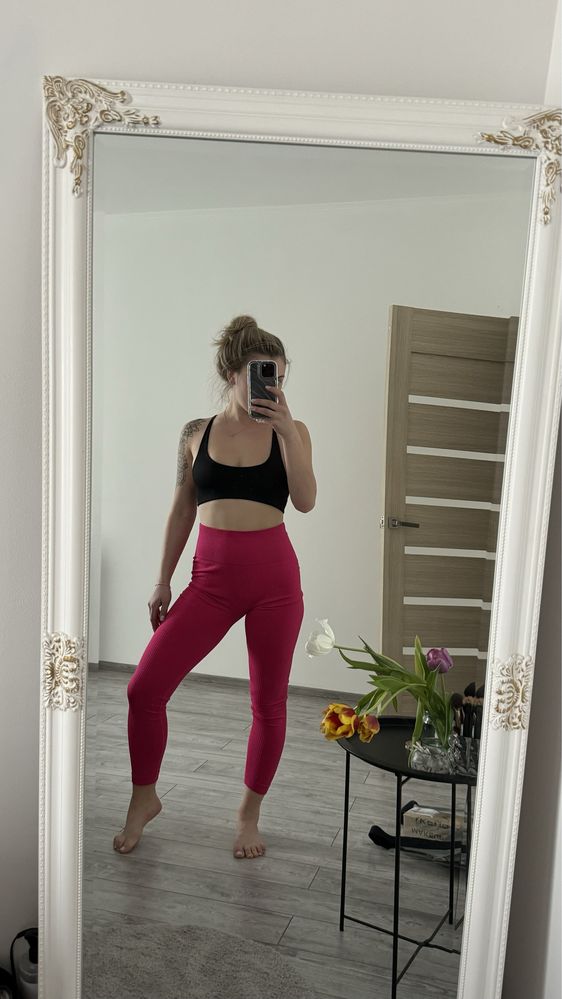 Оригінал лосіни малинові від бренду Workout