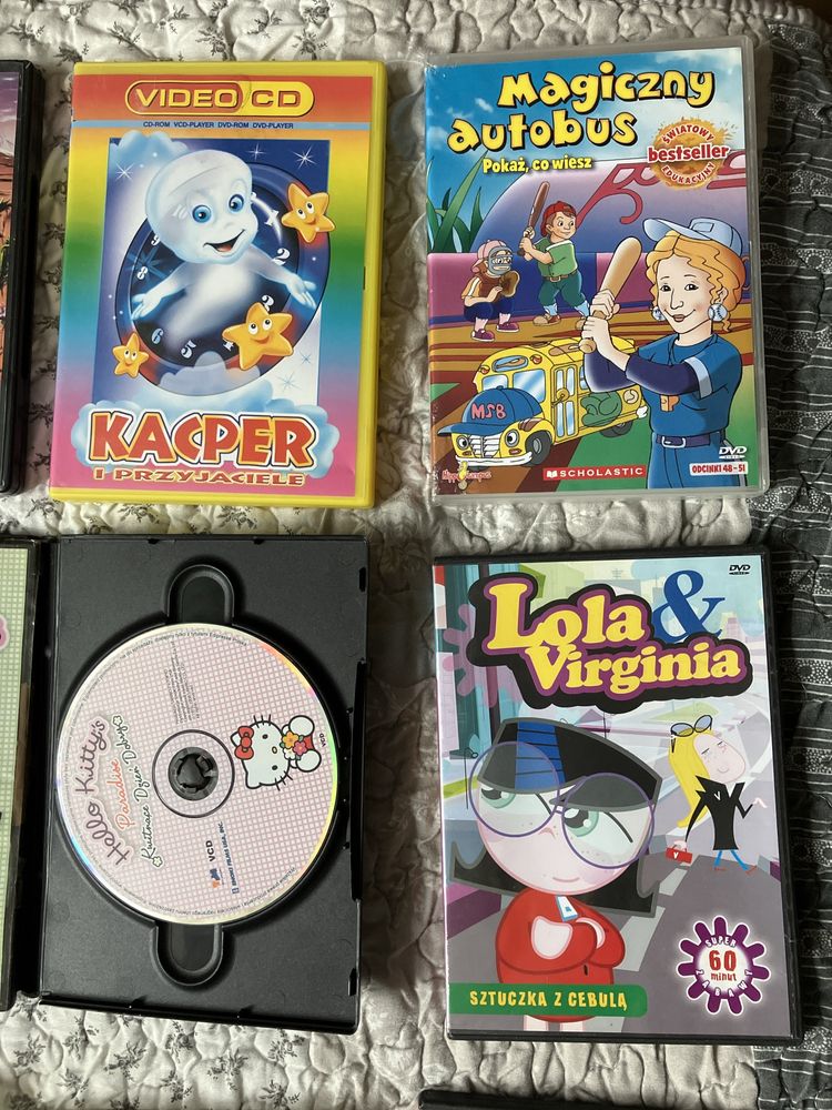 Dvd vcd cd Casper Pradawny Ląd Mia Dora Kot Oggy Hello Kitty Tabaluga