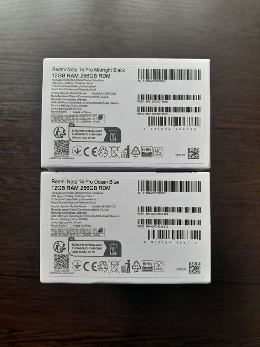 Смартфон Xiaomi Redmi Note 14 Pro 12/256GB Midnight Black