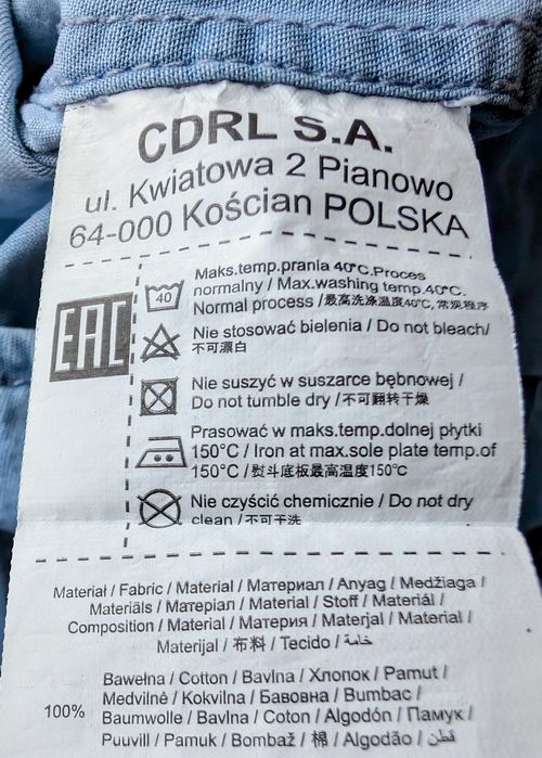 Śliczna bawełniana jeansowa koszula Coccodrillo 104