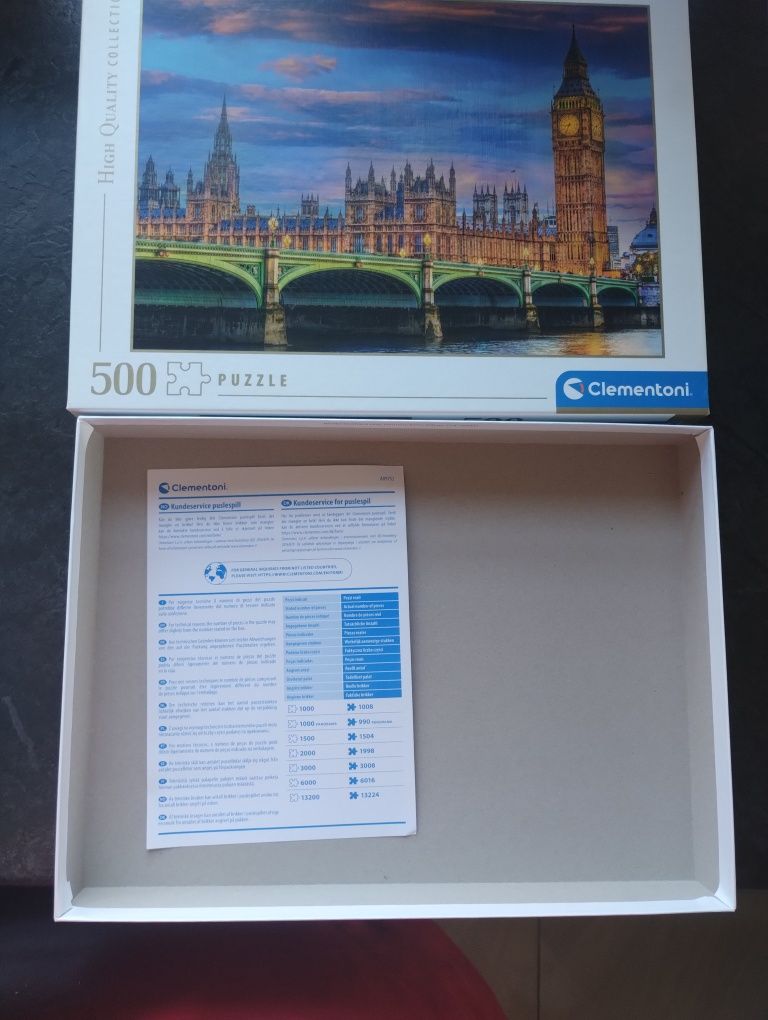 Sprzedam puzzle Clementoni 500 London Parliament