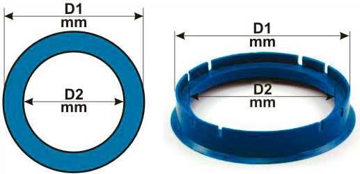 Центровочные проставочные кольца для авто дисков всех размеров