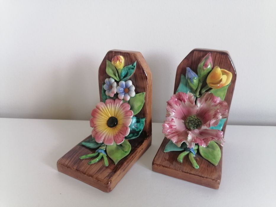 Porcelanowe Podpory Książek - Antyki