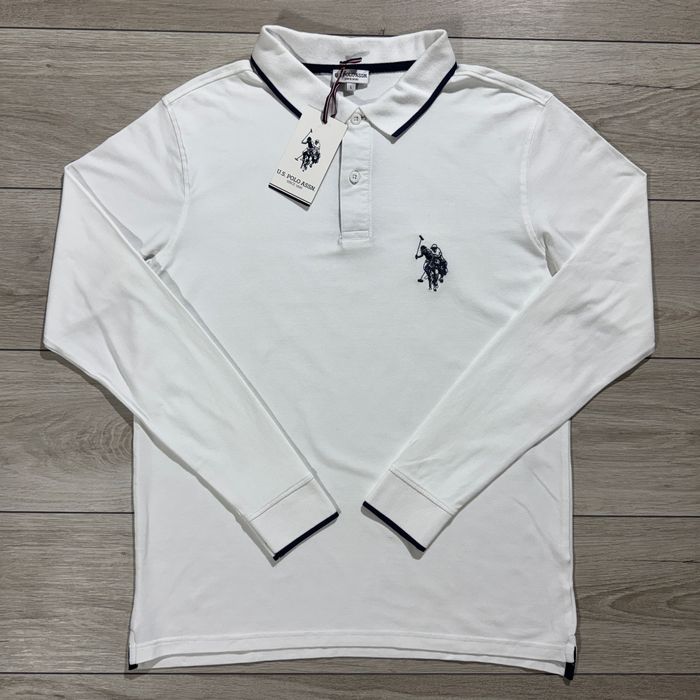НОВИЙ Білий Лонгслів Поло Ассн. U.S. Polo Assn., Розмір L, оригінал