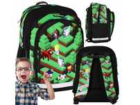 Plecak Szkolny dla Chłopca Klasa 1-3 Minecraft PIXEL Lekki Wygodny