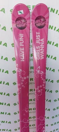 Narty różowe GIRLS NIGHT  150cm nowe