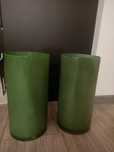 2 wazony szklane zielone wys 40cm