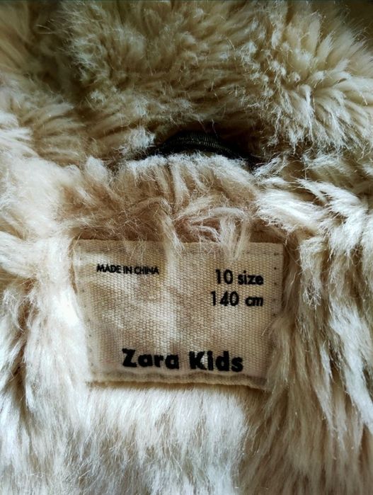 Zara kids Kurtka parka khaki unisex na 140