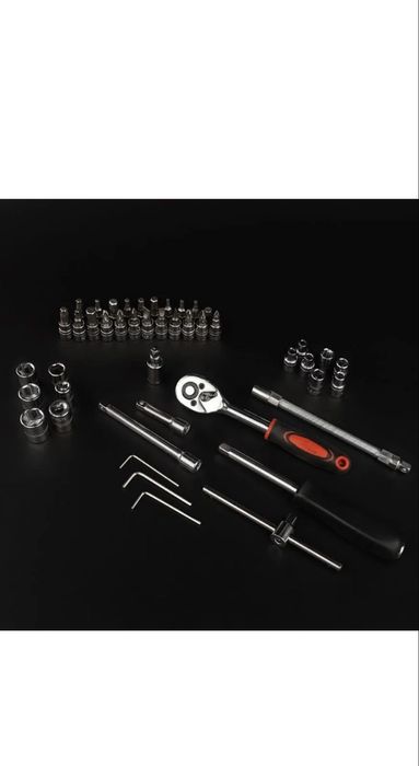 Набір інструментів. 46PCS. Набір головок з тріщоткою та подовжувачами