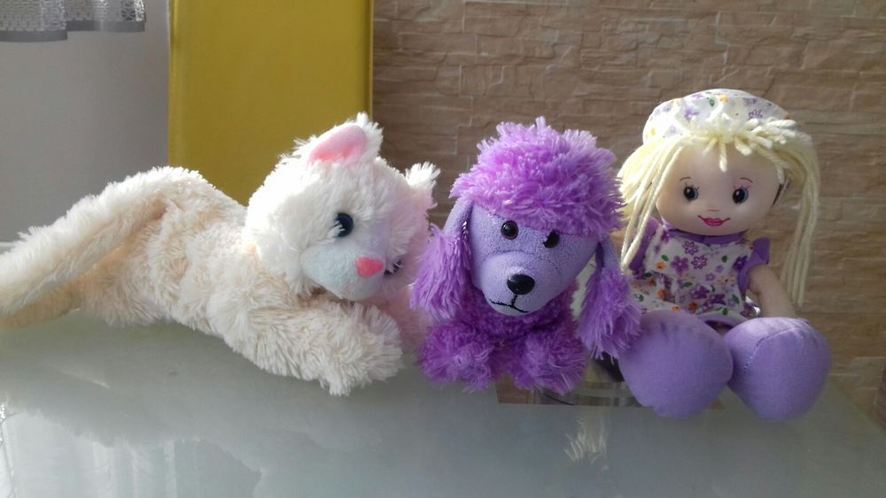 Kotek , piesek , lalka -  maskotki , maskotka