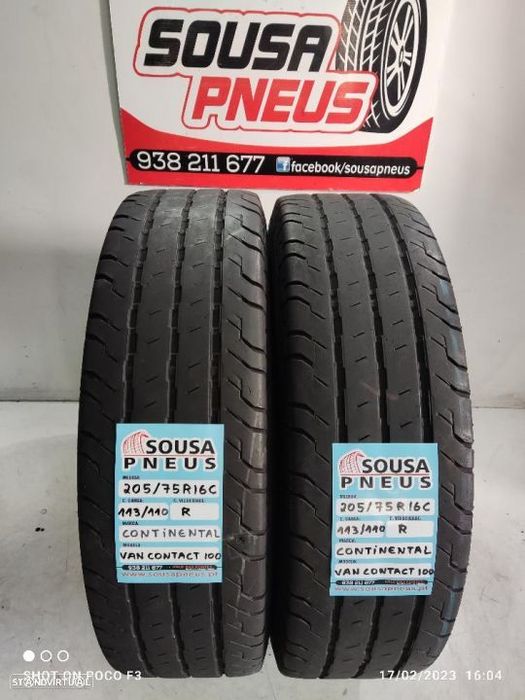 2 pneus semi novos 205-75r16c continental -oferta da entrega