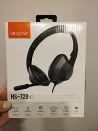 Zestaw słuchawkowy Creative HS720 V2, nowy, na prezent, okazja!