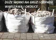 300 zł Duże Worki BIG BAG 1,5m3 na GRUZ Odpady Śmieci Wywóz GRUZU