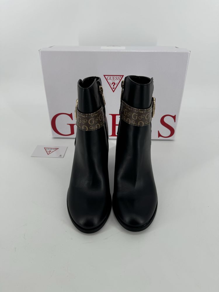 Czarne Eleganckie botki na obcasie GUESS Madella rozmiar 36 Oryginalne