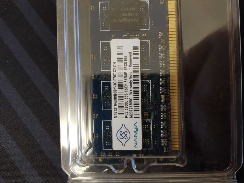 Vendo memória Nanya 2x 512MB DDR2 667MHz