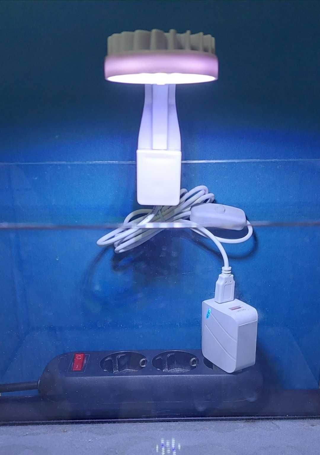 Luminária LED USB brancos e Azuis 5W para aquário Nova