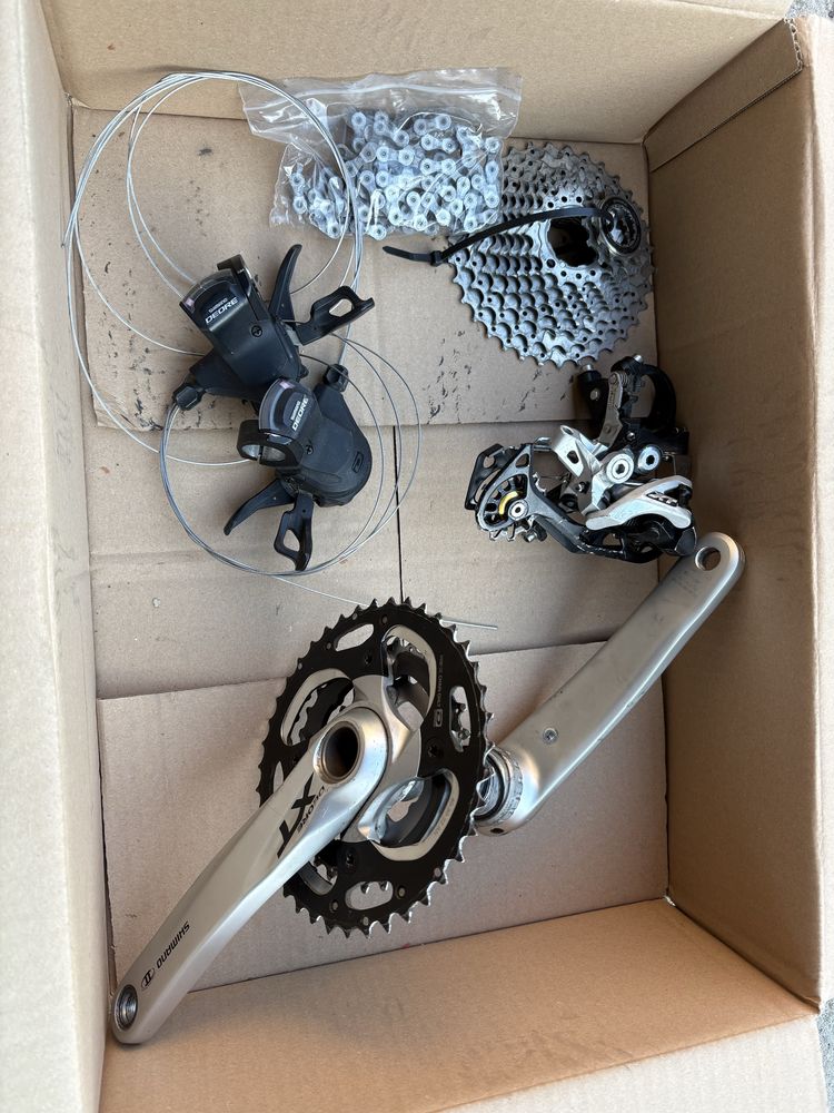 Napęd 3x10 Shimano Deore XT M780 przerzutki manetki kaseta łańcuch