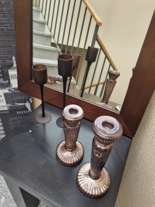 Castiçais   conjunto  castanho